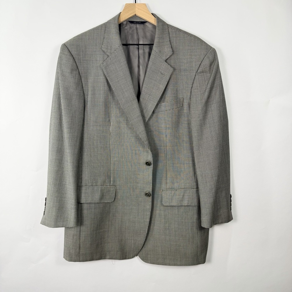 Brooks Brothers Men's Houndstooth‎ Regent Fit Blazer 100% Wool Size Size 43R